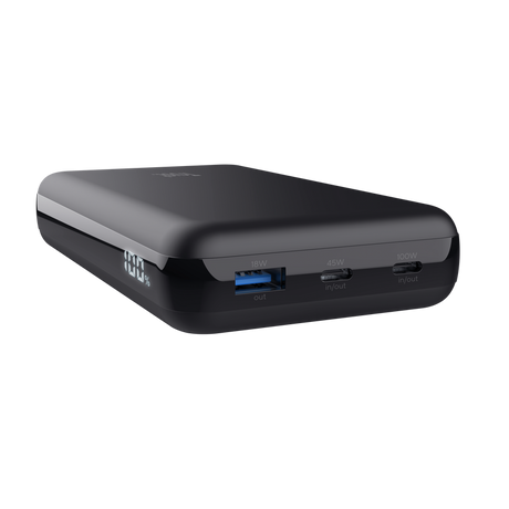Baterie externa pentru laptop Trust Laro, 100W, interval voltaj 5 V - 20 V,  negru