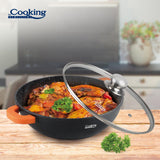 CRATITA ALUMINIU+CAPAC 28X8 CM,4.1L, DARK LINE, COOKING BY HEINNER