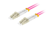 Patch cord fibră MM LC/UPC-LC/UPC duplex 1 m LSZH OM4 50/125 3,0 mm violet
