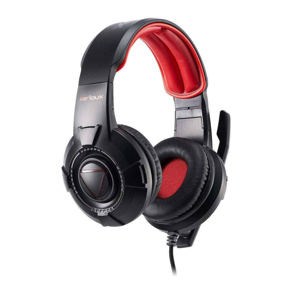 Casti cu microfon X by Serioux RUARI, Gaming, negru