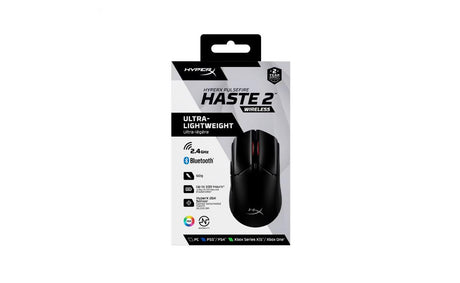Mouse HP cu fir, HYPERX Pulsefire Haste, Pixart 3327 sensor, DPI pana la 26.000, greutate 254g, Wireless, Black