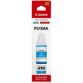 Cartus cerneala Canon GI-490 C, cyan, capacitate 70ml, pentru echipamente CISS G1400 / G2400 / G3400 / G4400 / G1411 / G2411 / G3411 / G4411.