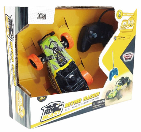 MASINUTA CU TELECOMANDA NITRO RACER,  SCARA 1/24, 19CM, VERDE