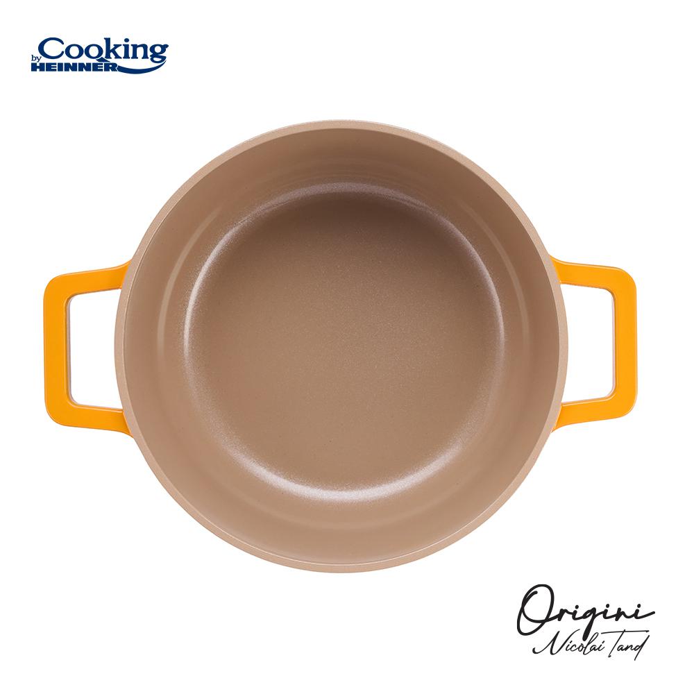 CRATITA ALUMINIU TURNAT + CAPAC 20x10 CM, 2.4L, NICOLAI TAND, ORIGINI, COOKING BY HEINNER