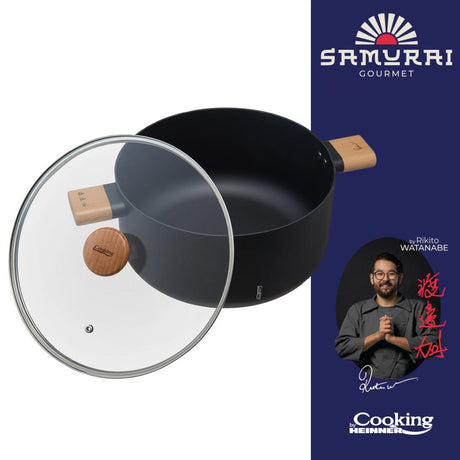 SEMIOALA ALUMINIU + CAPAC 24X12.5 CM, 5.3 L, RIKITO WATANABE, COOKING BY HEINNER