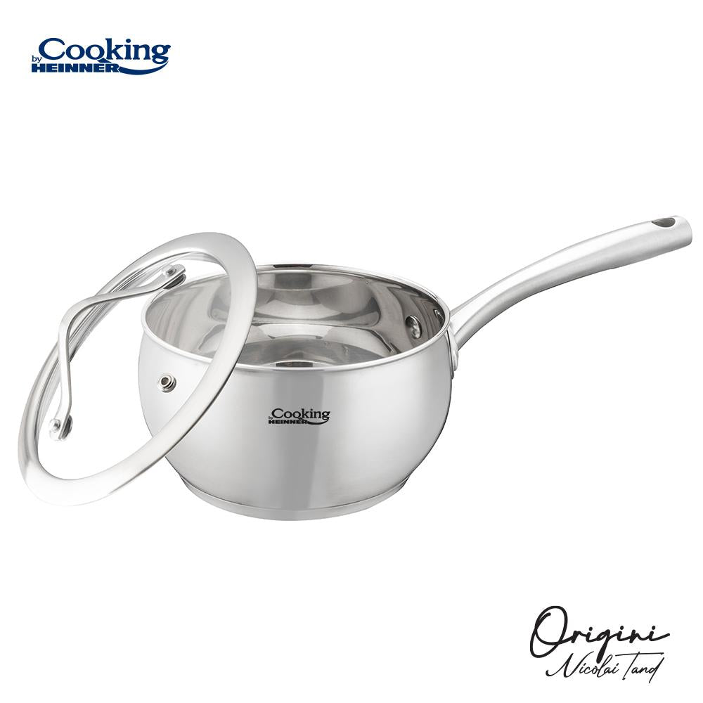 CASEROLA INOX+ CAPAC 16X9 CM, 1.8 L, NICOLAI TAND, ORIGINI, COOKING BY HEINNER