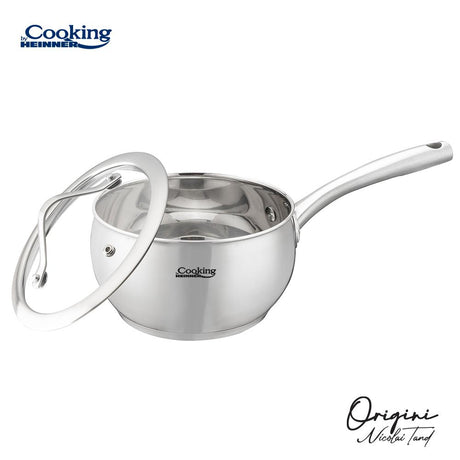 CASEROLA INOX+ CAPAC 16X9 CM, 1.8 L, NICOLAI TAND, ORIGINI, COOKING BY HEINNER