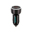 Alim. auto Spacer USB-A&C 17W negru