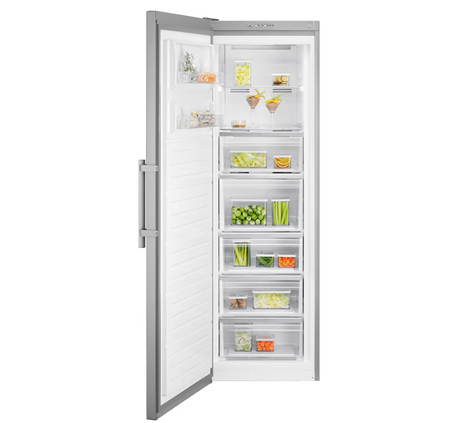 Congelator Electrolux LUS7ME28X, 6 rafturi, 278 l, No Frost, Control electronic, Usa reversibila, Iluminare LED, Clasa E, H 186 cm, Inox antiamprenta