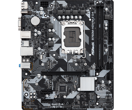 Placa de baza Asrock B760M-HDV/M.2 DDR4, 2x DDR4