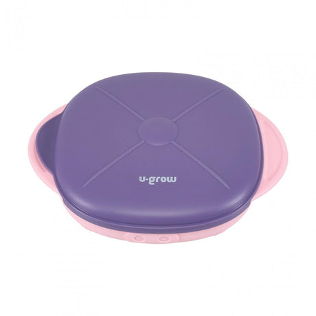 Farfurie silicon cu capac , mov, U-Grow