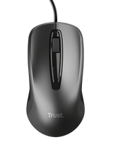 Mouse Trust cu fir, optic, rezolutie maxima 1200 DPI, negru