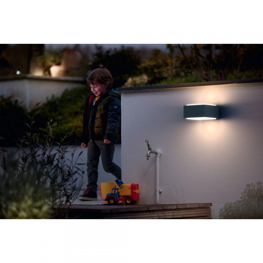 Aplica pentru exterior Philips Hedgehog, 1xE27, max 42W, IP44 ,182x160x91mm, Antracit