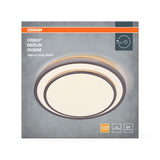 Plafoniera LED OSRAM Orbis Berlin 300, 16W, 2000 lm, lumina calda(3000K), IP20, Ø30cm, metal/plastic, Argintiu