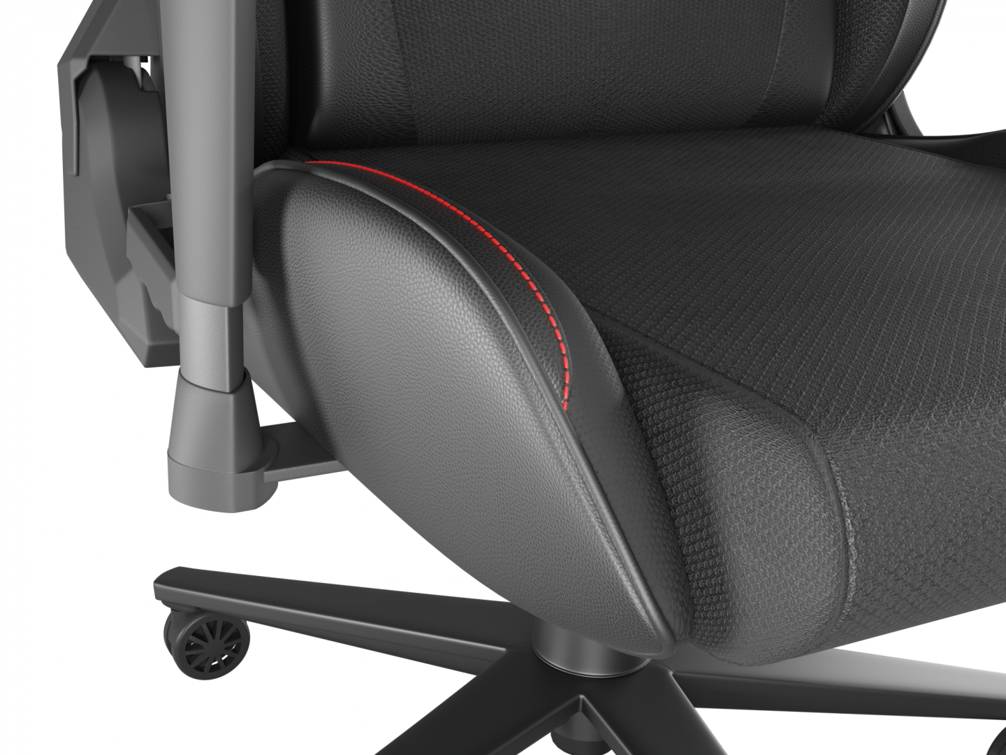 Scaun gaming Genesis Nitro 550 G2, material Synthetic PU + Textil, reglabil pe inaltime, greutate maxima suportata 150 kg, inaltime scaun reglabil 46.5 - 53.5 cm, spatar ajustabil 150°, dimensiuni roti 60mm, negru