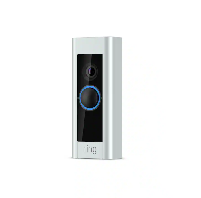 Sonerie inteligentă Ring, Alexa, video HD, microfon și difuzor integrate, Argintie, cu fir