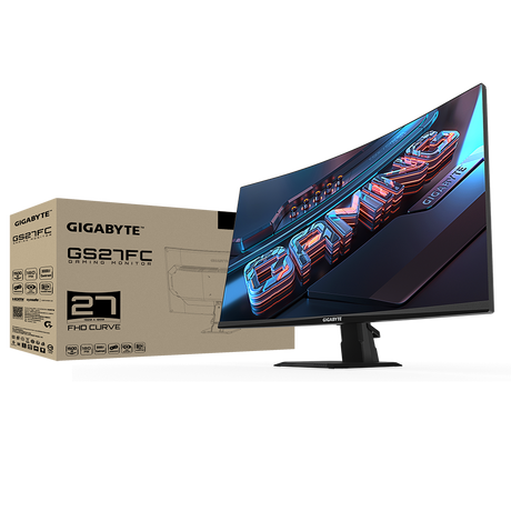 Monitor Gaming Gigabyte GS27FC, 27", 1920 x 1080 pixeli, Black, 3 ani Garantie