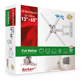Suport TV de perete, Barkan 3400W.W, Fix, 29"- 65", VESA 400 x 400 mm, suporta pana la 40kg, alb