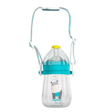 Pachet 3 in 1 cana 260 ml tritan cu 3 accesorii diferite pentru baut : tetina biberon, cioc , pai, blue, U-Grow