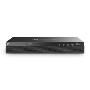 NVR PoE TP-Link VIGI 16 canale 2016H-16MP; 1, RJ-45 10/100/1000 Mbps, 140 W PoE Budget total; maxim 30 W per port, 4K, 2x SATA Interface, max 10TB, H.265+/H.265/ H.264+/H.264; ONVIF, CGI, detecție mișcare, linie, intruziune, persoane, vehicule etc.