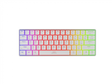 Tastatura gaming mecanica wireless Genesis Thor 660 G2 60%, iluminare RGB, switch Linear, switch model Gateron Red, numar taste 61, 13 butoane multimedia, lungime cablu 1.5m, dimensiuni 293 x 102 x 39 mm, alb