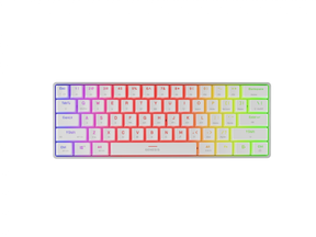 Tastatura gaming mecanica wireless Genesis Thor 660 G2 60%, iluminare RGB, switch Linear, switch model Gateron Red, numar taste 61, 13 butoane multimedia, lungime cablu 1.5m, dimensiuni 293 x 102 x 39 mm, alb