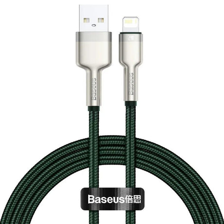 CABLU alimentare si date Baseus Cafule Metal, Fast Charging Data Cable pt. smartphone, USB la Lightning Iphone 2.4A, 2m, verde