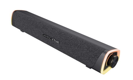 Soundbar Trust GXT 620 Axon, puetere (RMS) 6W, frecventa 20 Hz - 20.000 Hz, audio input 3.5mm (1.4m), iluminare RGB, alimentare prin USB,  negru
