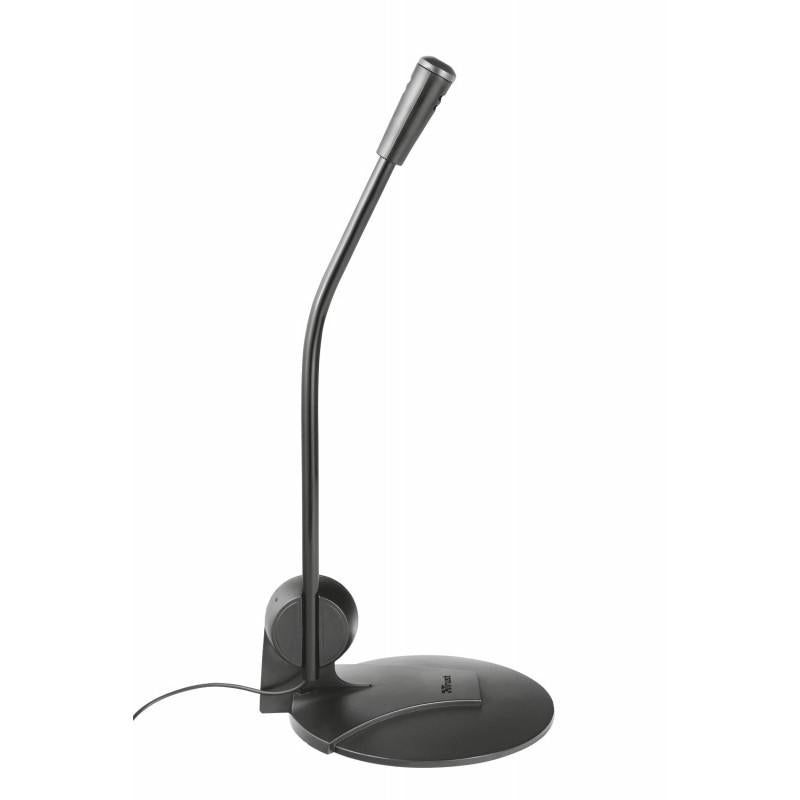 Microfon de birou Trust Primo Slim, omnidirectional, lungime cablu 180 cm, frecventa raspuns 100 Hz, 12.000 Hz, negru