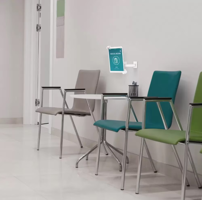 Stand tableta si telefon mobil Barkan T72VL, 7" - 14"/ 18-36 cm, Greutate maxima 5.6kg, Culoare: Alb.