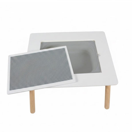 Set masuta si 2 scaune, cu spatiu de activitati, Bear, U-Grow