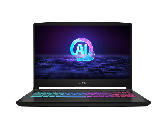 Laptop MSI Gaming Katana A15 AI B8VE-631XRO, 15.6" FHD (1920x1080), 144Hz, IPS-Level, AMD Ryzen™ 9 8945HS Processor with AMD XDNA™ a rchitecture, video dedicat NVIDIA GeForce RTX 4050 Laptop GPU 6GB GDDR6, RAM DDR5 8GB*2 (5600)MHz, SSD 512GB NVMe SSD PCIe Gen4, no ODD, No Card reader, 2x 2W Speaker