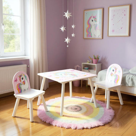 Set 2 scaune +birou Unicorns, U-Grow
