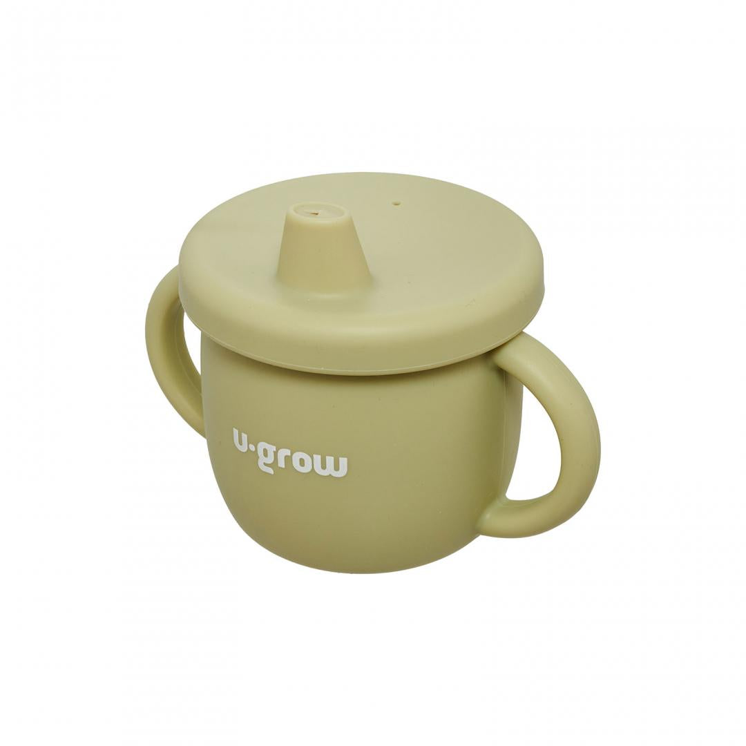 Set diversificare 3 piese silicon : bol , farfurie si cana cu cioc, olive, U-Grow