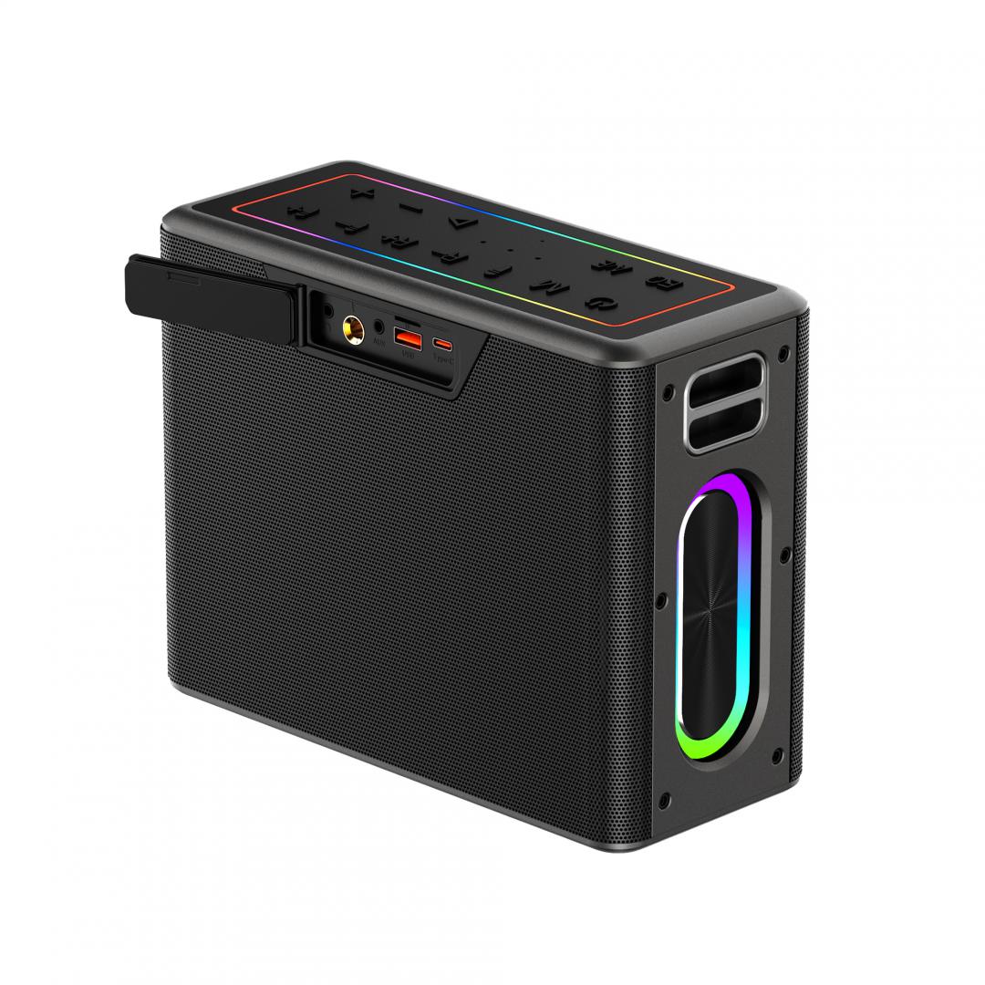 Boxa portabila Akai cu 2 micfrofoane wireless IPX6-80W
