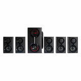 Boxe Serioux 5.1 SoundRise 51105W, putere totala 105W RMS, tip 5.1, sateliti 5 x 15W, subwoofer 30W, Conectivitate: Bluetooth, USB, AUX, SD, Radio FM, negre, SRXS-51105W