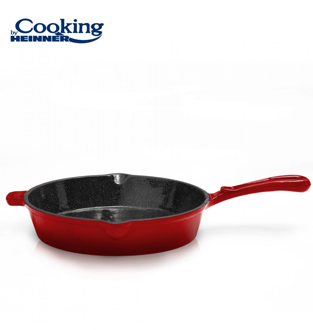 TIGAIE FONTA EMAILATA 26x5CM, RED LINE, COOKING BY HEINNER