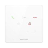 Post interior interfon audio Hikvision DS-KH6000-E1/WH, 9 butoane, microfon inclus, difuzor inclus, interfata: 1 RJ-45 100 Mbps, alimentare: IEEE802.3af, Standard PoE,12 VDC, temperatura de functionare: -10 °C to 50 °C