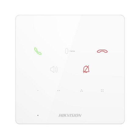 Post interior interfon audio Hikvision DS-KH6000-E1/WH, 9 butoane, microfon inclus, difuzor inclus, interfata: 1 RJ-45 100 Mbps, alimentare: IEEE802.3af, Standard PoE,12 VDC, temperatura de functionare: -10 °C to 50 °C