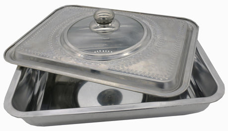 TAVA CUPTOR CU CAPAC, INOX ,35*26*7CM, VANORA HOME