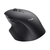 Mouse Trust Ozaa+, wireless RF 2.4GHz, bluetooth, conectivitate USB 1.1, 2.0, 3.0, rezolutie maxima 3200 DPI, negru