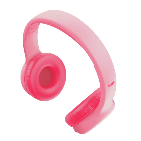 Casti Trust Nouna WS kids, frecventa raspuns 20 Hz - 20.000 Hz, senzivitate 92 dB, roz