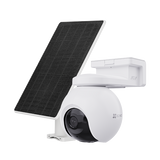 CAMERA PT EZVIZ CU PANOU SOLAR EB8 4G 4K KIT, Senzor CMOS de scanare progresivă de 1/2.8" de 8 MP, Lentila superioară: 4mm@ F1.2 Diagonal angle: 104°, Horizontal angle: 83° Vertical angle:44, IR 35M, Unghiul PT: Pan: 340°, Tilt: 75°, Înclinare: 90° Compresie: H.265 / H.264, Conectivitate