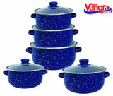 SET GATIT 10 PIESE EMAILAT,  ZORA, VANORA HOME