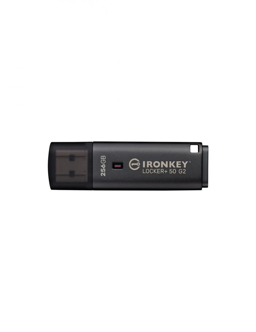 Memorie USB Kingston IronKey Locker+ 50 G2 256 GB, USB Type-A, Negru