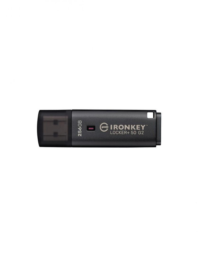 Memorie USB Kingston IronKey Locker+ 50 G2 256 GB, USB Type-A, Negru