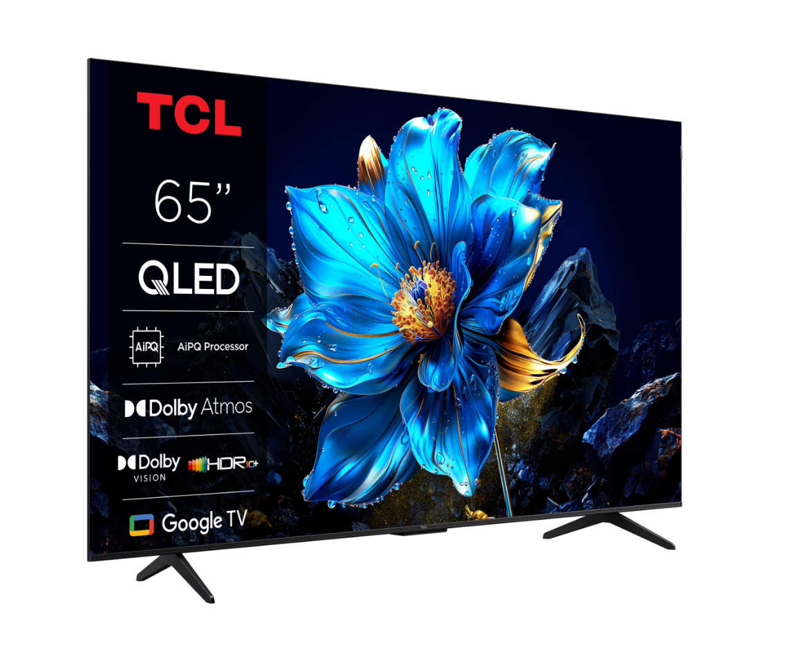 Televizor TCL QLED 65P7K, 164 cm, Smart Google TV, 4K, Clasa F