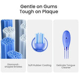 Periuta de dinti sonica Oclean Ease, Functii: smart timer 2 min, 2 moduri de utilizare, 45 dB, IPX7 waterproof, durata baterie pana la 120 zile, protectie impotriva prafului, perfecta pentru calatorii, culoare: albastru