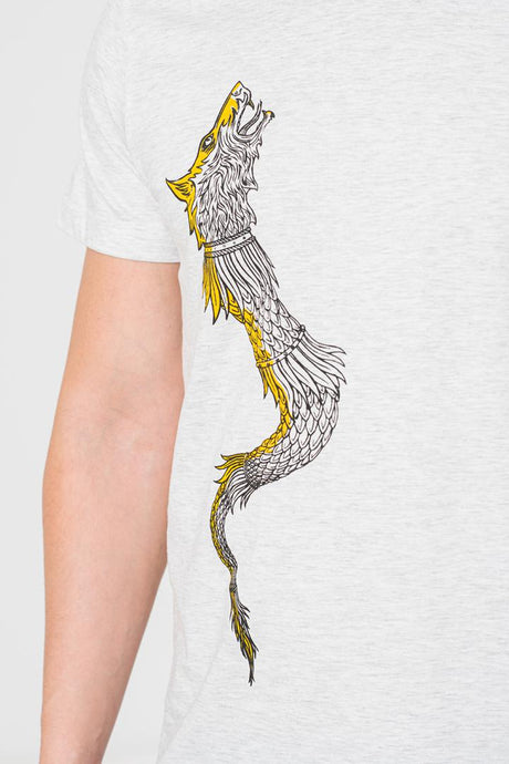 TRICOU CASUAL DRACON BARBATI LIGHT GRAY-XL