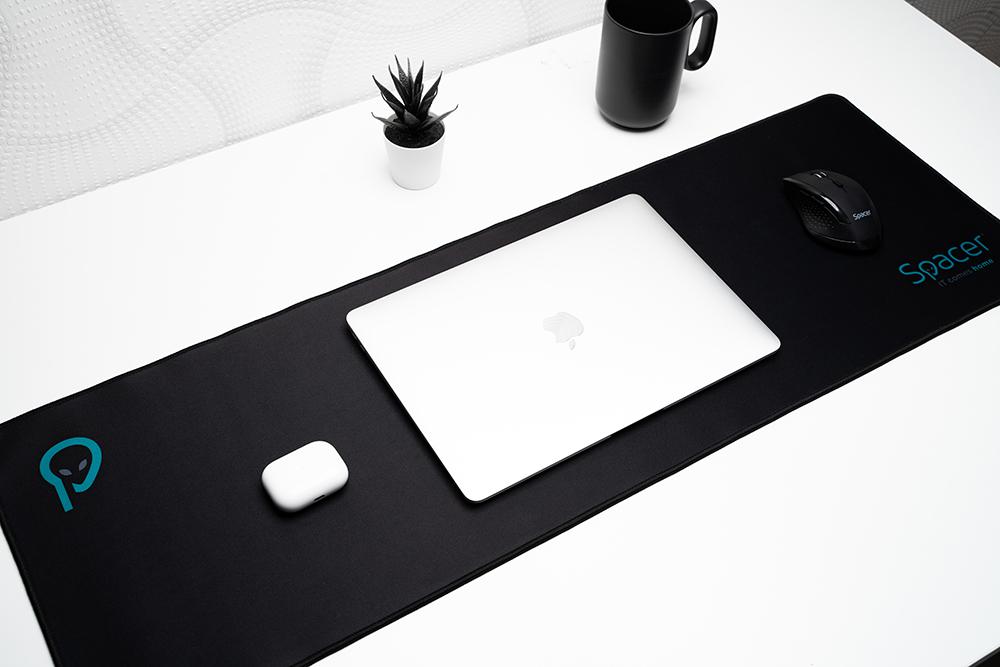 MOUSE PAD SPACER SP-PAD-GAME-B-BK, cauciuc si material textil, 900x300x3mm, negru